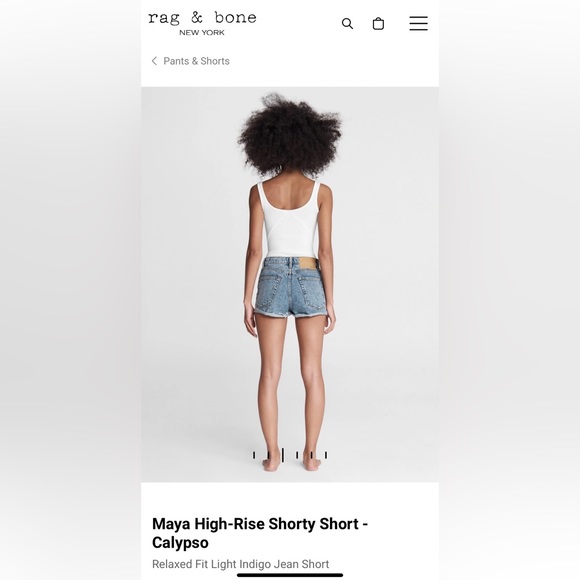 NWOT rag & bone Maya High Rise Shorty Shorts Size 28 - Picture 12 of 12